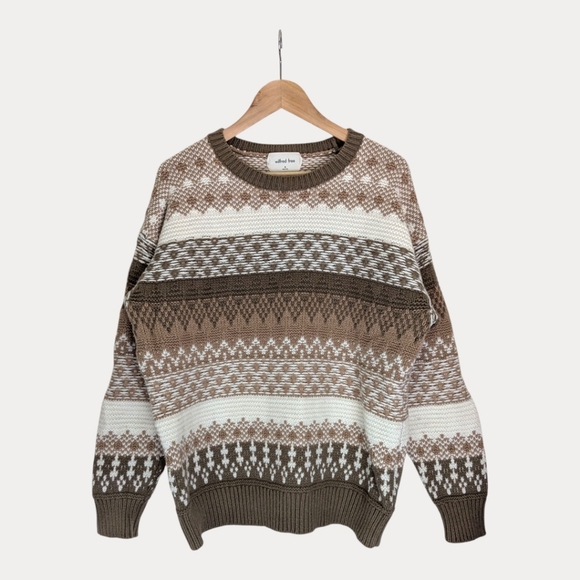 ๐ค๐ค Wilfred Free Nordic Merino Cotton Blend Crewneck Knit Sweater, M - Picture 3 of 13